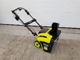 Souffleuse à neige RYOBI 21'' 40 volts, 1 batterie, 1 chargeur Série: 10143, neuve