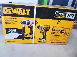 DEWALT DCK299D1W! neufs-perceuse, tournevis à choc, 1 batterie 2 Amp et une 8 Amp, 1 chargeur 20 V