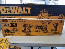 DEWALT DCK594P2-Ensemble de 5 outils neufs: Perceuse, scie alternative, tournevis à choc, scie circulaire, lumière, 2 batteries  5 amp et chargeur 20 V