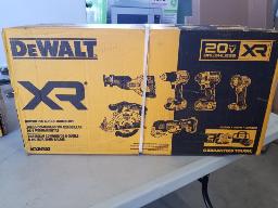 DEWALT DCK648D2-Ensemble  6 outils neufs: Scie circulaire-alternative-perceuse-tournevis à choc-rectifieuse-lampe, 2 batteries chargeur 20 V