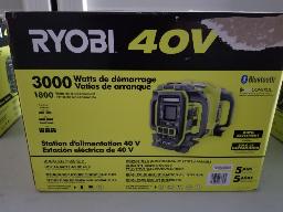 RYOBI-Station d'alimentation 40V, batterie et chargeur non inclus, neuve