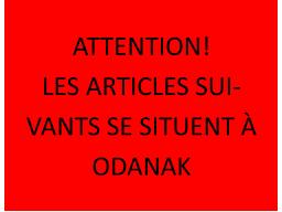 ODANAK INSPECTION 17 mars de 12h00 à 16h00