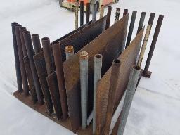 Lot de chercker plate en acier 1/8 et 1/4 avec support