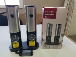 15 Ensembles de moulin à poivre/sel électrique rechargeable avec base de chargement , batterie incluses