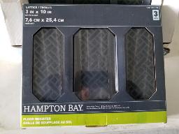 7 Boites de grilles de soufflage de sol 3''x10''