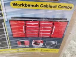 EMC-coffre 10 tiroirs, 2 portes, 87''x26''x43'', rouge