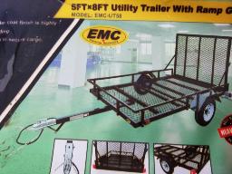 2025-ARTI ARTIS, remorque 5'x8' avec rampe À ASSEMBLER