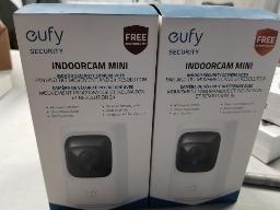 2 Caméras de sécurité intérieur avec mouvement panoramique et inclinaison résolution 2 k, neuf