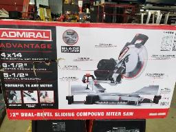 ADMIRAL, Scie onglets 12'', combinée coulissante double biseau