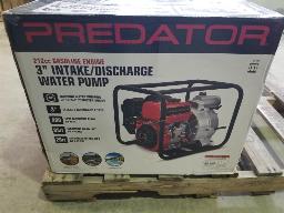 PREDATOR, pompe à eau semi-poubelle, 3'', 212cc avec moteur à essence, 290 GPM