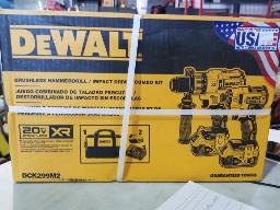 2025 DEWALT, Marteau perforateur et perceuse à percussion 20V + 2 batteries + 1 chargeur + 1 sac