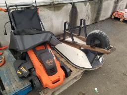 BLACK&DECKER, Tondeuse 20'' électrique et brouette