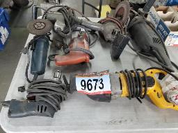 Rectifieuse, scie va et vient, perceuse