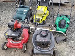 Lot de tondeuses variées et coupe herbe