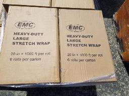 2 boîtes de 6 rouleaux de stretch wrap,  20''x1000' chacun neuf