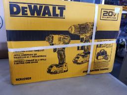 DEWALT, Tournevis à chocs + perceuse visseuse sans fil 20V + 2 batteries + chargeur