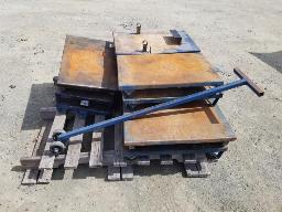 Petit chariot sur 2 roues en métal et chariot 4 roues