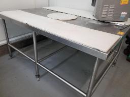 Table de boucher en stainless 2 planches de découpe 72''x54''