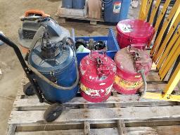 Shop vac, safety can, poubelle anti feu, roulettes et plus