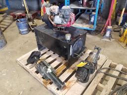 Réservoir à l'huile hydraulique, treuil hydraulique, moteur HONDA avec pompe, patte hydraulique