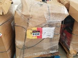 Palette de surplus de magasin non vérifié environ 16 mcx . Prévoir environ 15% de perte