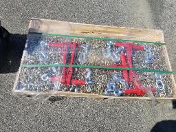 5 tensionneurs + 10 chaines 3/8 de 20', neuf