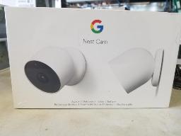 Google Nest Cam NEUF - pack de 2, intérieur et extérieur, modèle a pile (G3AL9)