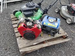 1 tondeuse Lawnboy, 1 moteur 16hP 2 CYL + 1 génératrice non vérifiés
