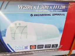 2024 GOLD MONTAIN-Abri 20x30x12, simple trust, PE Boite: 86''x30''x20'', 360kg