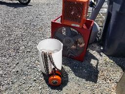 Ventilateur industriel + chaufrette 220V 4800wt + Palai à chaine, 1 tonne