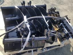 Kit équipement pour excavatrice, 2 godets-terrière-pince à billot