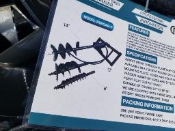 CFG Tarière Modèle SSECAGY skid steer NEUVE, 6''+12''+14''