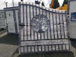 Portail 14' NEUF a double battant, motif arbre