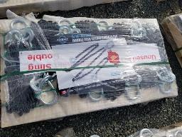 Élingue de chaine de levage a double jambe avec crochet, 8 pièces