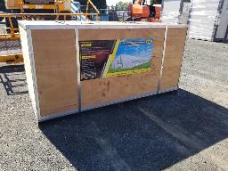 Serre 30'x80'x12' au centre arche au 5', toile en PE 300, Porte 6'7''x6'7''