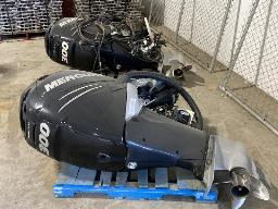 MERCURY VERADO 300CXL, 2 MOTEURS HORS-BORD 300HP    ET MATÉRIEL DIVERS