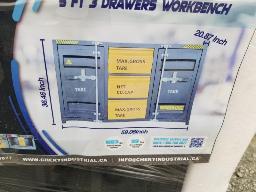 Coffre 5' - 3 tiroirs + 2 portes Jaune 60x21x36