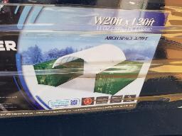 Dôme pour conteneur 20'x20'x6.5', simple trust 300G PE, 76'x30'x21'  215Kg  (Rangée 5)