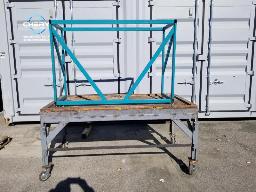 Table de travail cadre en métal dessus en bois 78