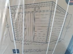 Remise KETER modèle Signature 9'x7', couleur noyer, résine et métal