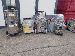 6 aspirateurs d'atelier - de marques différentes