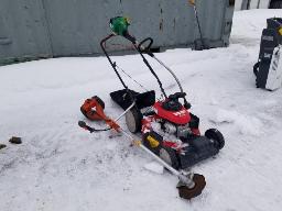 TROYBILT Tondeuse 150CC + Coupe bordure a disque + Coupe bordure &Eacute;TAT INCONNU