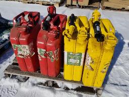 Lot de 4 Jerry can en acier