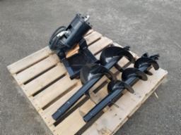 Terri&egrave;re hydraulique 1 m&egrave;che 20cm + 1 m&egrave;che 30cm attache skid steer