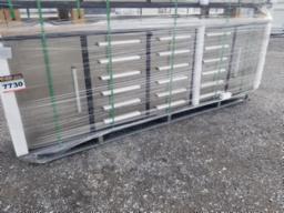 Coffre 18 tiroirs + 2 portes  113poX38poX24po Stainless