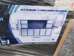 Coffre 30 tiroirs + 2 portes 109poX71poX24po Stainless