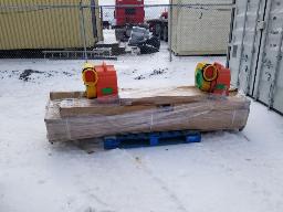 2 Abris de stationnement automobile portable 6.5m + 2 souffleurs + diable