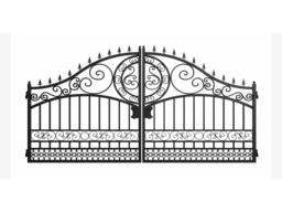 Portail 14' Neuf, motif incurv&eacute;