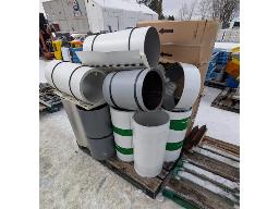 16 Rouleaux de feuilles peintes gris, blanc, brun et noir