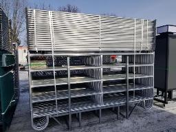 Cl&ocirc;ture a b&eacute;tail 56 morceaux, 10' large couleur aluminium